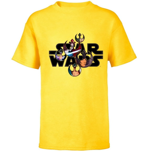 Star Wars Logo Resistance Warriors - Short Sleeve T-Shirt for Kids - Customized-Yellow