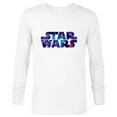thumbnail image 1 of Star Wars Logo Retro 90s Twinkling Stars - Long Sleeve T-Shirt for Men -Customized-White, 1 of 5