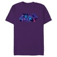 thumbnail image 1 of Star Wars Logo Retro 90s Twinkling Stars - Short Sleeve Blended T-Shirt for Adults -Customized-Purple, 1 of 5