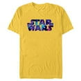 thumbnail image 1 of Star Wars Logo Retro 90s Twinkling Stars - Short Sleeve Blended T-Shirt for Adults -Customized-Yellow, 1 of 5