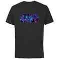 thumbnail image 1 of Star Wars Logo Retro 90s Twinkling Stars - Short Sleeve Cotton T-Shirt for Adults -Customized-Black, 1 of 5