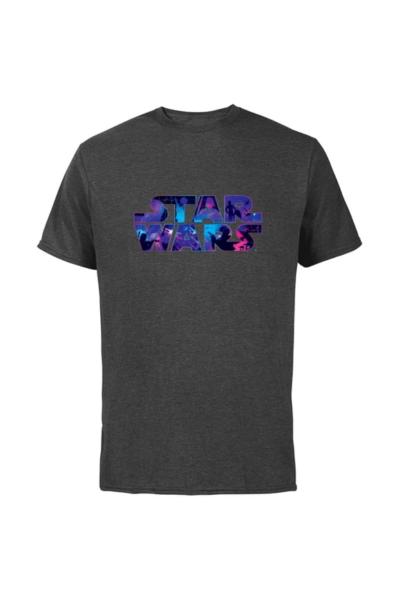 Logo Retro 90s Twinkling Stars - Short Sleeve Cotton T-Shirt for Adults -Customized-Charcoal