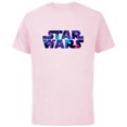 thumbnail image 1 of Star Wars Logo Retro 90s Twinkling Stars - Short Sleeve Cotton T-Shirt for Adults -Customized-Soft Pink, 1 of 5