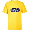 thumbnail image 1 of Star Wars Logo Retro 90s Twinkling Stars - Short Sleeve T-Shirt for Kids -Customized-Yellow, 1 of 5