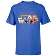 thumbnail image 1 of Star Wars Logo The Mandalorian Kawaii Characters Standard - Short Sleeve T-Shirt for Kids – Customized-Royal, 1 of 5