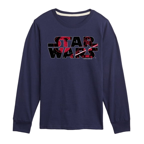 Star Wars - Logo Darth Vader - Toddler And Youth Long Sleeve Tee