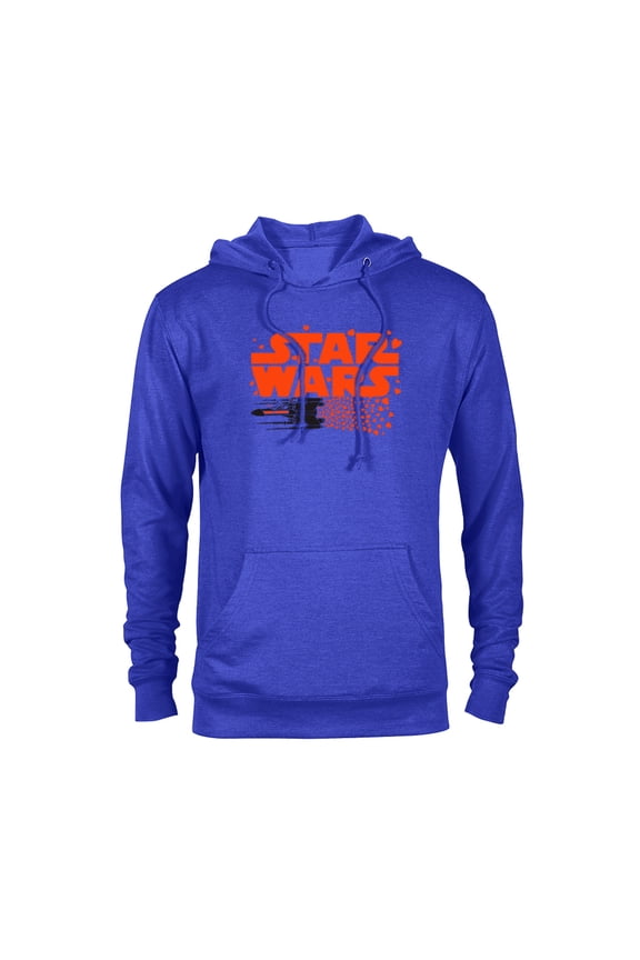 Logo X-Wing Luke Skywalker R2-D2 Splatter Hearts - Pullover Hoodie for Adults - Customized-Royal