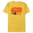 thumbnail image 1 of Star Wars Logo X-Wing Luke Skywalker R2-D2 Splatter Hearts - Short Sleeve Blended T-Shirt for Adults - Customized-Yellow, 1 of 5