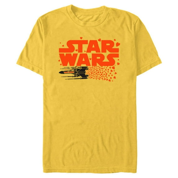 Star Wars Logo X-Wing Luke Skywalker R2-D2 Splatter Hearts - Short Sleeve Blended T-Shirt for Adults - Customized-Yellow