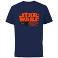 thumbnail image 1 of Star Wars Logo X-Wing Luke Skywalker R2-D2 Splatter Hearts - Short Sleeve Cotton T-Shirt for Adults - Customized-Navy, 1 of 5