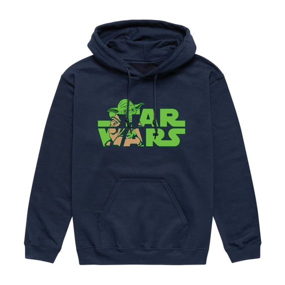 Star Wars - Logo Yoda - Men's Fleece Hoodie Sweatshirt
