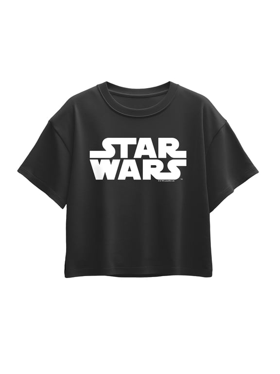 - Logo Girls' Short Sleeve Boxy Graphic T-Shirt