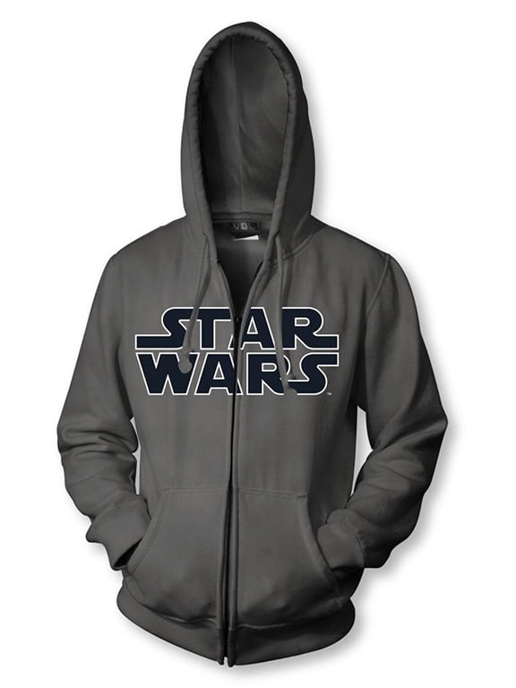 Logo Zip Up Charcoal Sweatshirt Hoodie