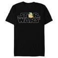 thumbnail image 1 of Star Wars Logo and The Child from The Mandalorian - Short Sleeve Blended T-Shirt for Adults - Customized-Black, 1 of 5