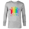 thumbnail image 1 of Star Wars Logo with Pride Icons - Long Sleeve T-Shirt for Men - Customized-Athletic Heather, 1 of 5
