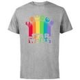 thumbnail image 1 of Star Wars Logo with Pride Icons - Short Sleeve Cotton T-Shirt for Adults - Customized-Athletic Heather, 1 of 5