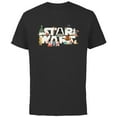 thumbnail image 1 of Star Wars Logo with Vader Funny Holiday Characters Christmas - Short Sleeve Cotton T-Shirt for Adults - Customized-Black, 1 of 5