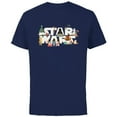 thumbnail image 1 of Star Wars Logo with Vader Funny Holiday Characters Christmas - Short Sleeve Cotton T-Shirt for Adults - Customized-Navy, 1 of 5