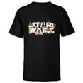 thumbnail image 1 of Star Wars Logo with Vader Funny Holiday Characters Christmas - Short Sleeve T-Shirt for Kids - Customized-Black, 1 of 5