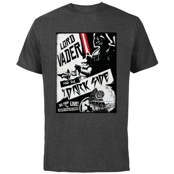 Star Wars Lord Vader and the Dark Side Band - Short Sleeve Cotton T-Shirt for Adults - Customized-Charcoal