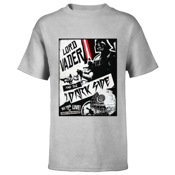 Star Wars Lord Vader and the Dark Side Band - Short Sleeve T-Shirt for Kids - Customized-Athletic Heather