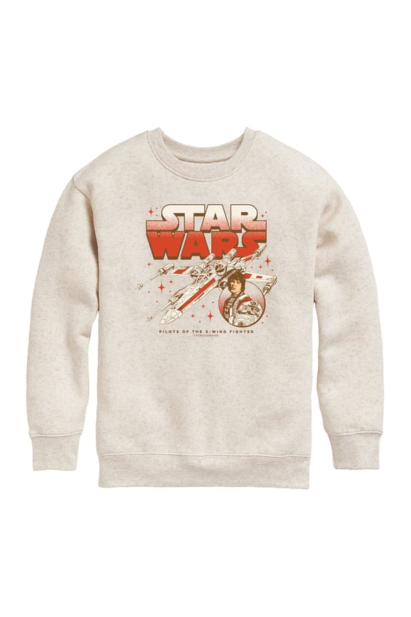 - Luke R2 Xwing - Youth Boys Crew Fleece Sweatshirt