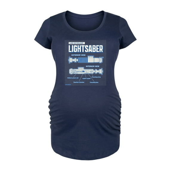 Star Wars - Luke Saber Schematic - Maternity Scoop Neck Tee