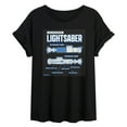thumbnail image 1 of Star Wars - Luke Saber Schematic - Women's Oversized Tee, 1 of 5