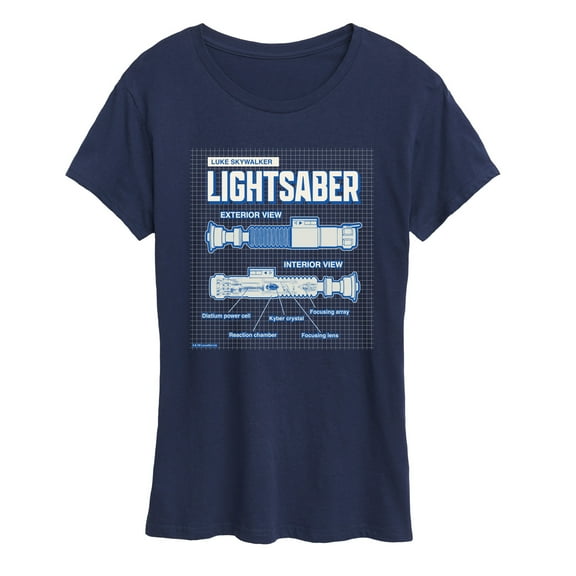 Star Wars - Luke Saber Schematic - Women's Short Sleeve Classic Fit Tee