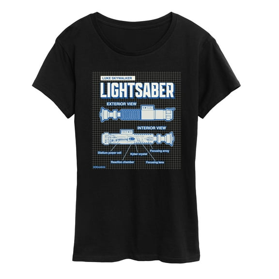 Star Wars - Luke Saber Schematic - Women's Short Sleeve Classic Fit Tee