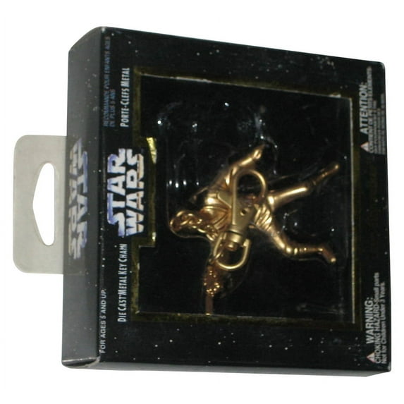 Star Wars Luke Skywalker (1997) Placo Gold Die-Cast Metal Keychain