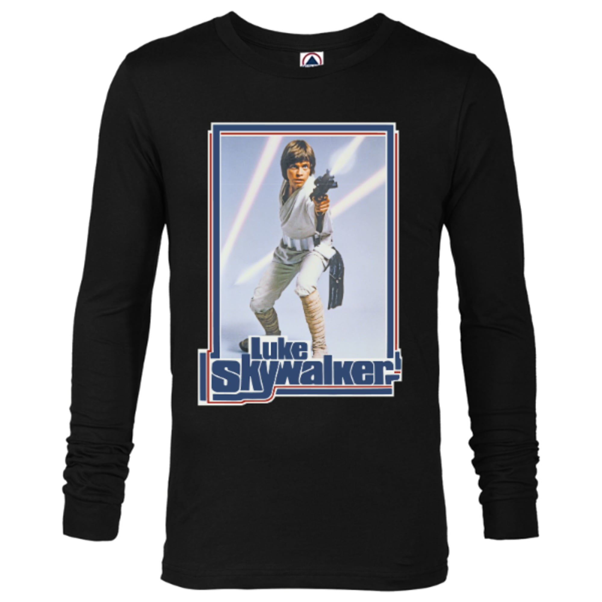 Star Wars Luke Skywalker 70s Retro - Long Sleeve T-Shirt for Men -  Customized-Black