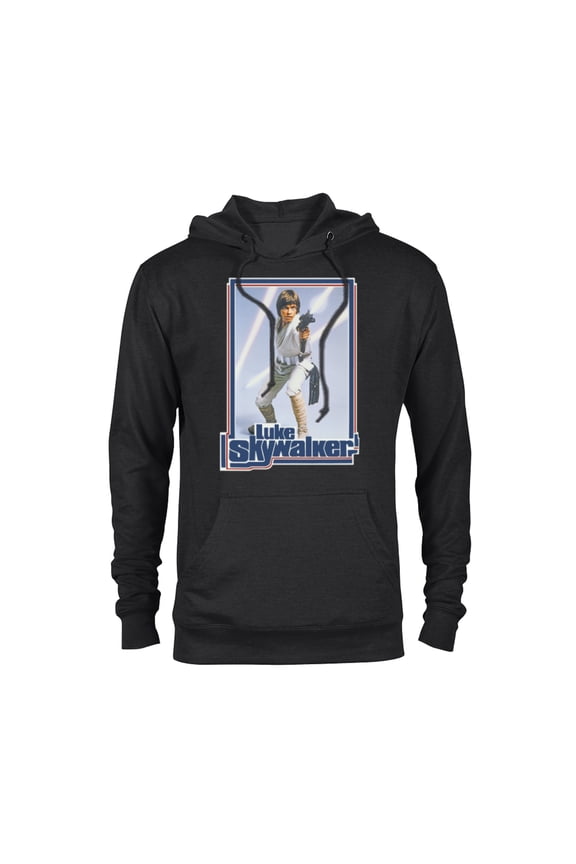 Luke Skywalker 70s Retro - Pullover Hoodie for Adults - Customized-Black