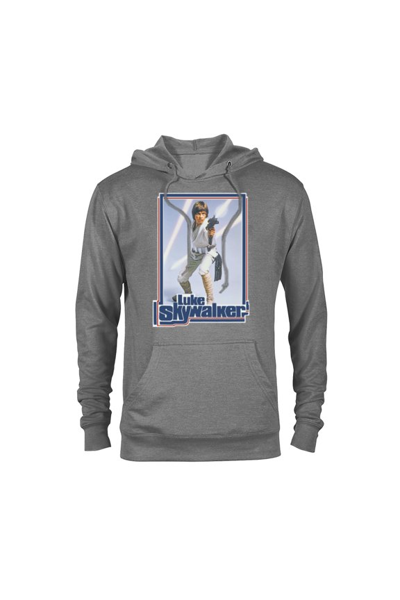 Luke Skywalker 70s Retro - Pullover Hoodie for Adults - Customized-Graphite Heather