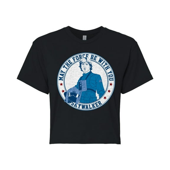 Star Wars - Luke Skywalker Americana - Juniors Cropped Tee