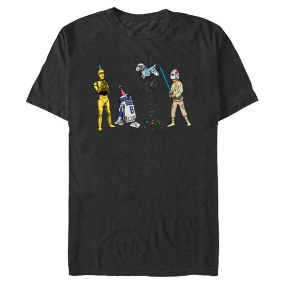 Star Wars Luke Skywalker Jedi Droids Tauntaun Piñata Funny - Short Sleeve Blended T-Shirt for Adults - Customized-Dark Heather