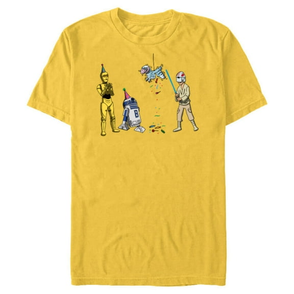 Star Wars Luke Skywalker Jedi Droids Tauntaun Piñata Funny - Short Sleeve Blended T-Shirt for Adults - Customized-Yellow