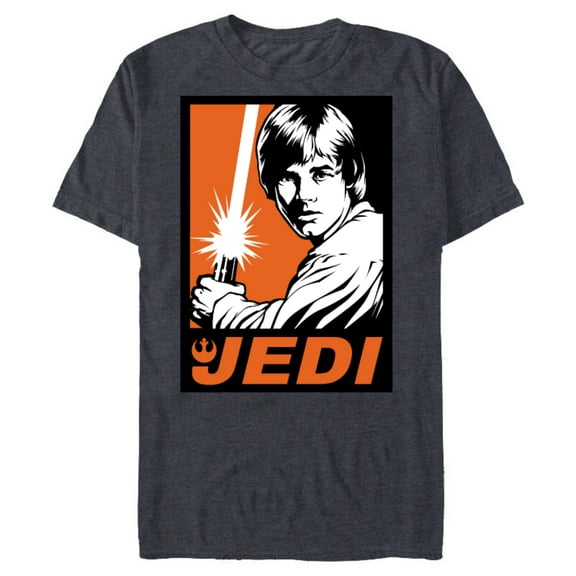 Star Wars Luke Skywalker Rebel Jedi - Short Sleeve Blended T-Shirt for Adults - Customized-Navy Heather