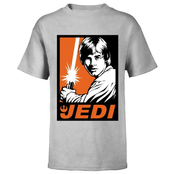 Star Wars Luke Skywalker Rebel Jedi - Short Sleeve T-Shirt for Kids - Customized-Athletic Heather