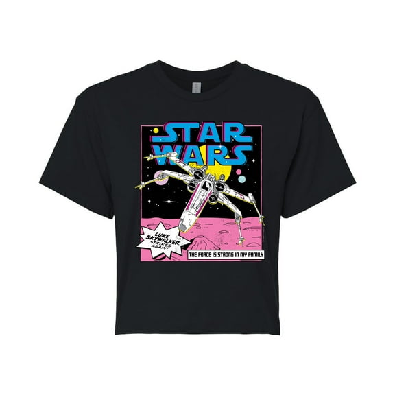Star Wars - Luke Skywalker Ship - Juniors Cropped Tee