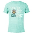 thumbnail image 1 of Star Wars Luke Skywalker Use The Force - Short Sleeve Blended T-Shirt for Adults – Customized-Ocean Blue, 1 of 5