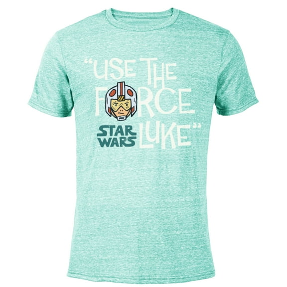 Star Wars Luke Skywalker Use The Force - Short Sleeve Blended T-Shirt for Adults – Customized-Ocean Blue
