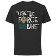 thumbnail image 1 of Star Wars Luke Skywalker Use The Force - Short Sleeve Cotton T-Shirt for Adults - Customized-Black, 1 of 5