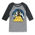 thumbnail image 1 of Star Wars - Luke Skywalker and Friends Retro - Toddler And Youth Raglan, 1 of 5