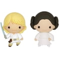 thumbnail image 1 of Star Wars Luke Skywalker and Princess Leila 3D Foam Kitchen Refrigerator Magnet (2 Pack), 1 of 3