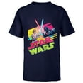 thumbnail image 1 of Star Wars Luke Skywalker vs Darth Vader Duel Retro 1980 Vibe - Short Sleeve T-Shirt for Kids - Customized-Navy, 1 of 5