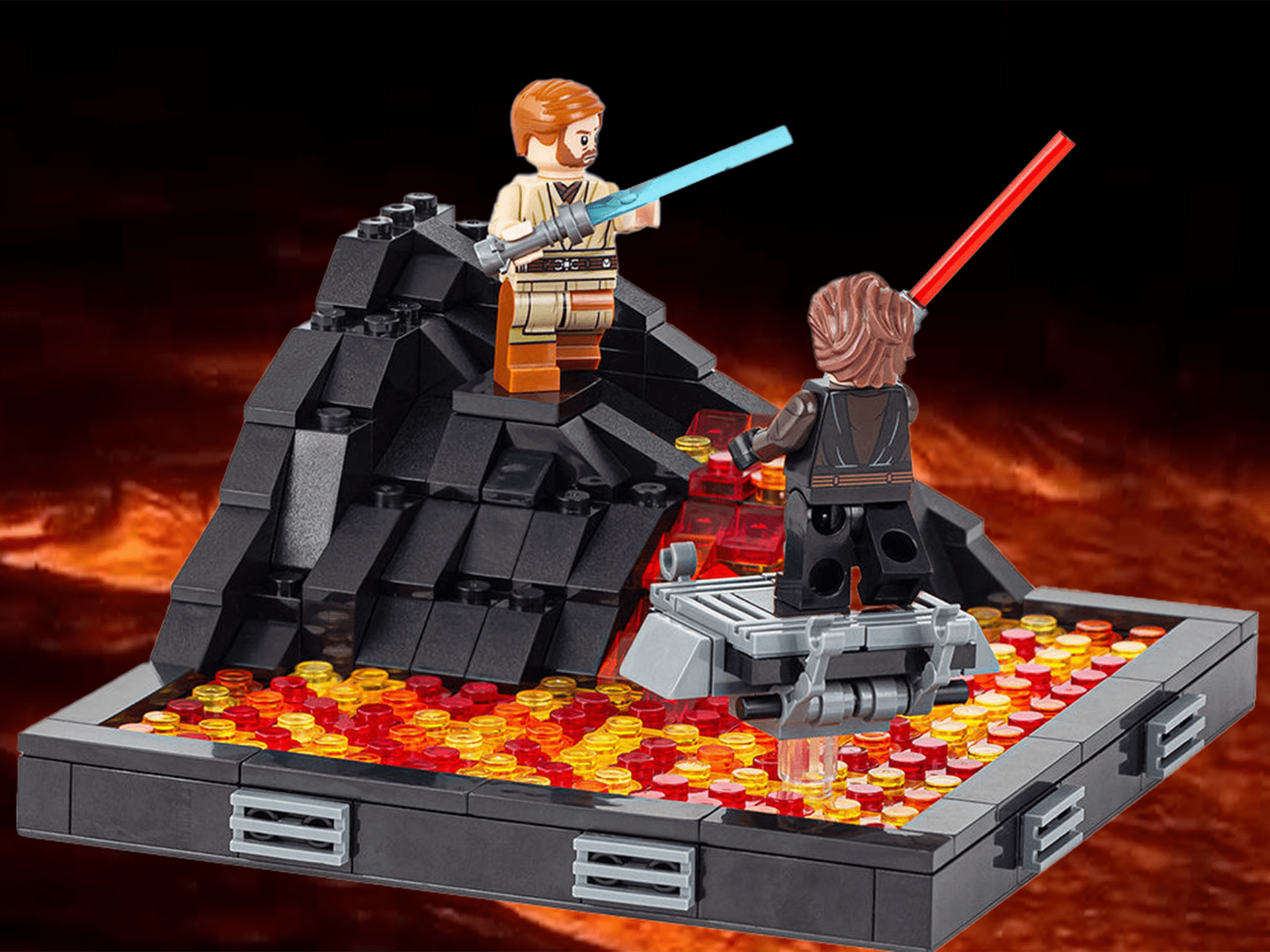 Star Wars MOC Duel on Mustafar Building Block Set - 312 Pieces ...