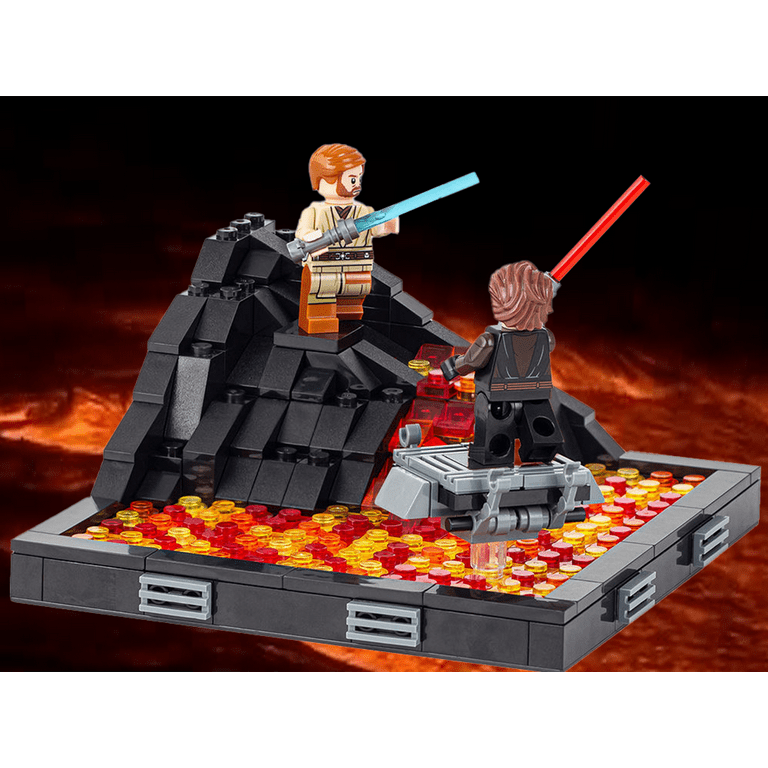 Star Wars MOC Duel on Mustafar Building Block Set 312 Pieces Including Anakin Skywalker and Obi Wan Kenobi Minifigures Walmart