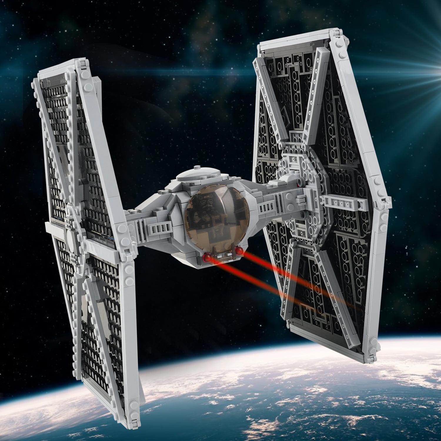 Star Wars MOC TIE Fighter & TIE Fighter Pilot Costom Building Block 624 Pcs - Walmart.com