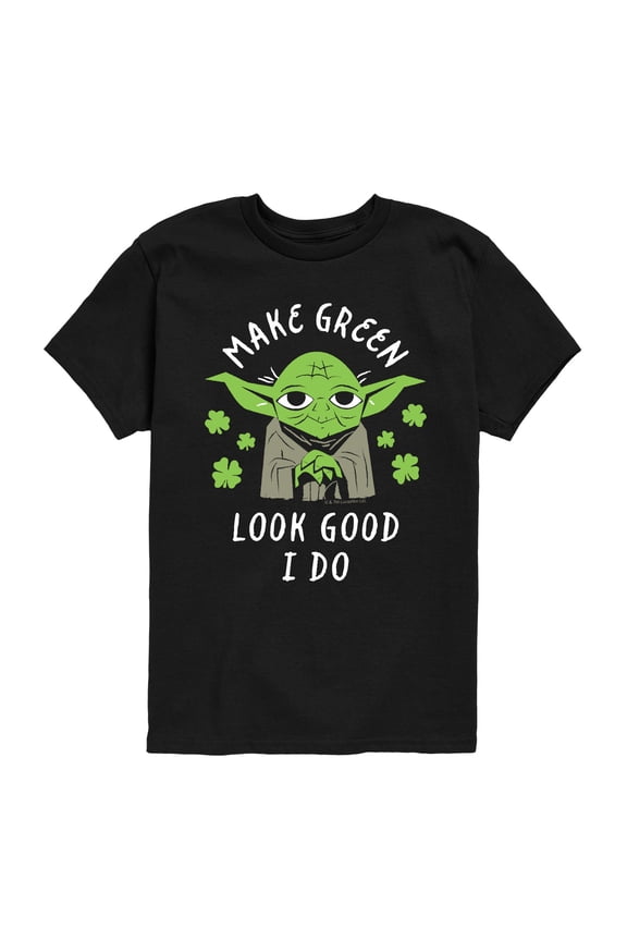 - Make Green Look Good Yoda - Youth Boys Short Sleeve Graphic T-Shirt
